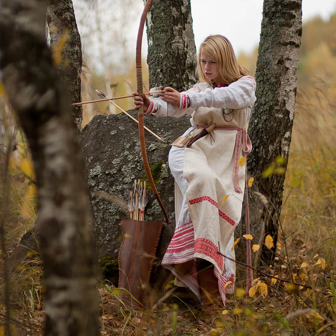 Sexy photo Girls in Slavic costumes in Manisales